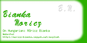 bianka moricz business card
